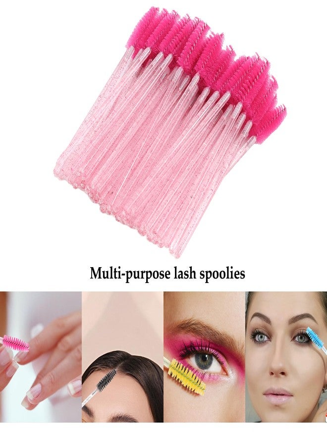 Exacoo 500pcs Eyebrow Brush Lash Spoolies for Eyelash Extensions Eyelash Brush Comb Disposable Mascara Wands Eye Lash Brush Eyebrow Spoolie - Image 5